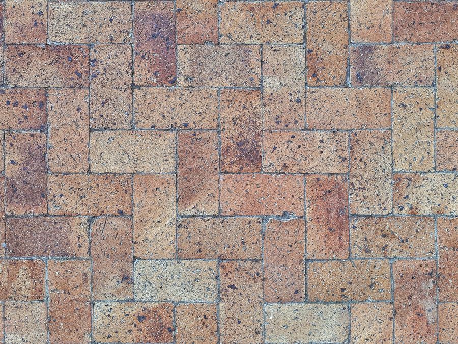 Herringbone block paving close up